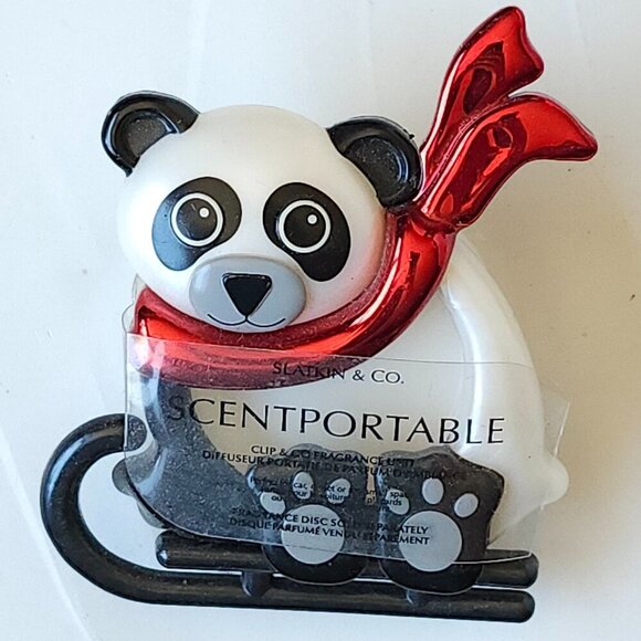 RETRO Giant Panda SCENTPORTABLE Slatkin and Co. BNIP Bath and Body Works - Picture 1 of 3